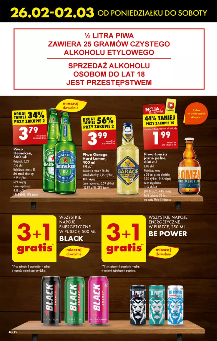 Gazetka promocyjna Biedronka - Od poniedzialku - ważna 26.02 do 02.03.2024 - strona 54 - produkty: Dres, Gin, Gra, Heineken, Lack, Napoje, Piwa, Piwo