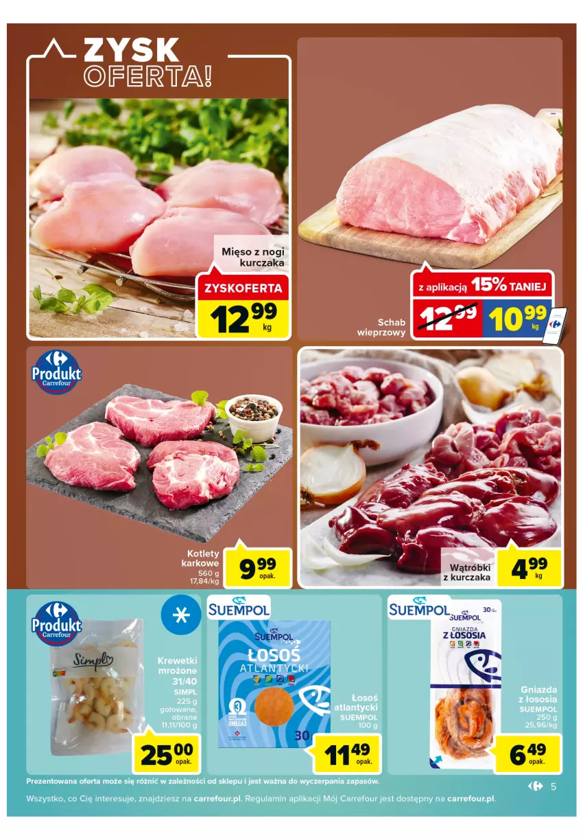 Gazetka promocyjna Carrefour - Gazetka Express - ważna 15.02 do 21.02.2022 - strona 5 - produkty: Kurczak, Mięso, Schab wieprzowy, Sos, Suempol