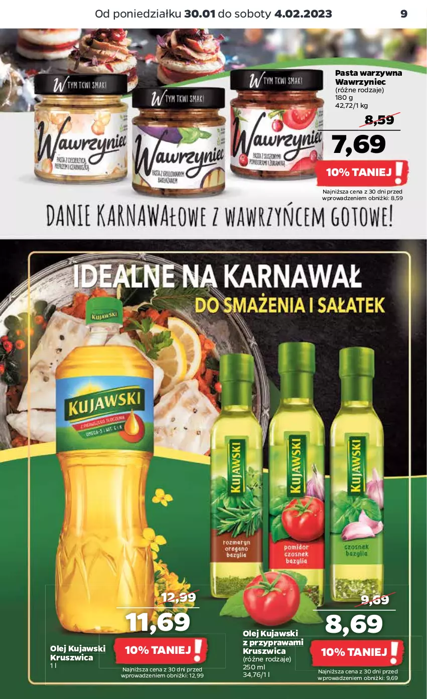 Gazetka promocyjna Netto - Artykuły spożywcze - ważna 30.01 do 04.02.2023 - strona 9 - produkty: Kujawski, Olej, Pasta warzywna