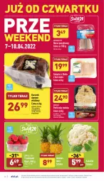 Gazetka promocyjna Aldi - Katalog spożywczy - Gazetka - ważna od 10.04 do 10.04.2022 - strona 24 - produkty: Kurczak, Perliczka, Kalafior, Truskawki, Ananas, Tera, Dorsz, Jabłka