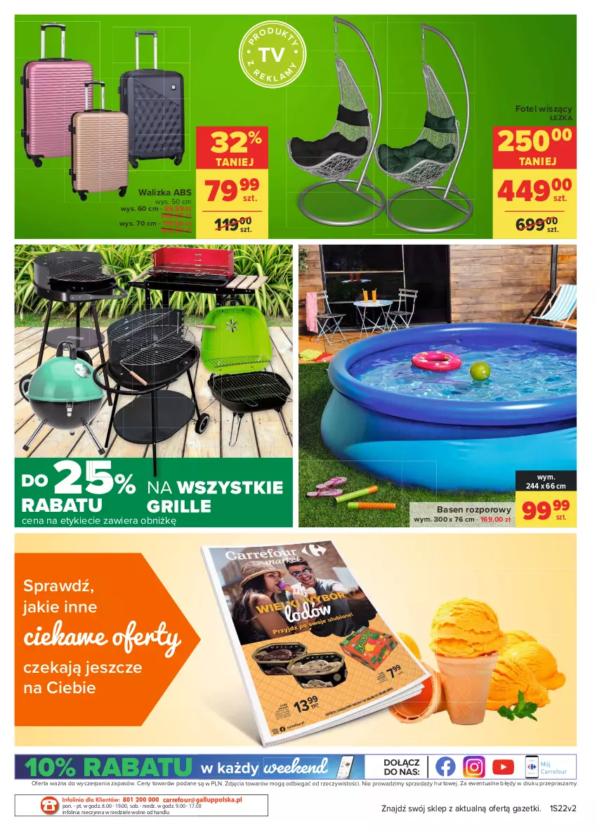 Gazetka promocyjna Carrefour - Gazetka Market - ważna 31.05 do 12.06.2021 - strona 26 - produkty: Fotel, Grill, O nas, Por, Walizka