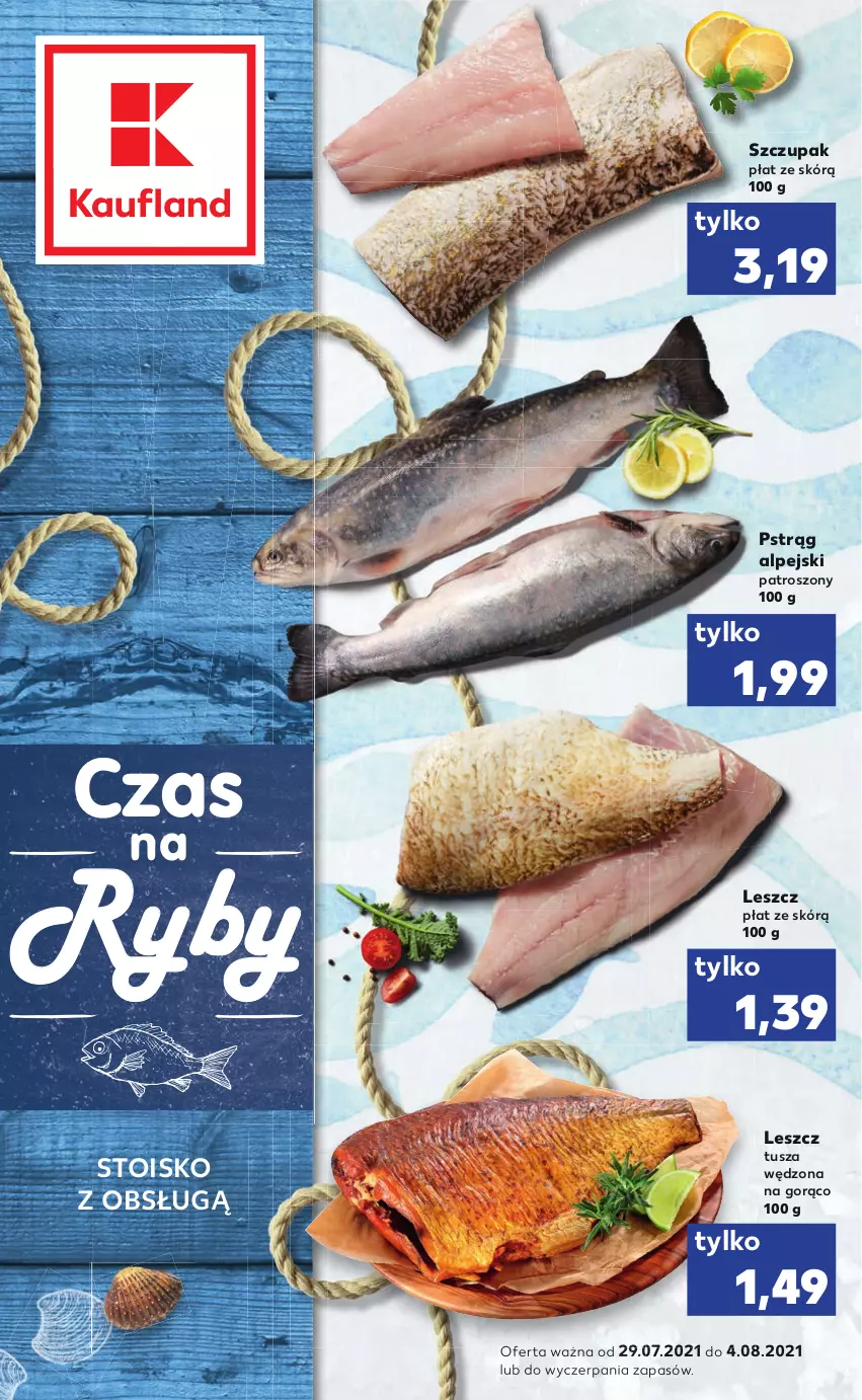 Gazetka promocyjna Kaufland - RYBY - ważna 29.07 do 04.08.2021 - strona 1 - produkty: Pstrąg, Tusz, Zupa