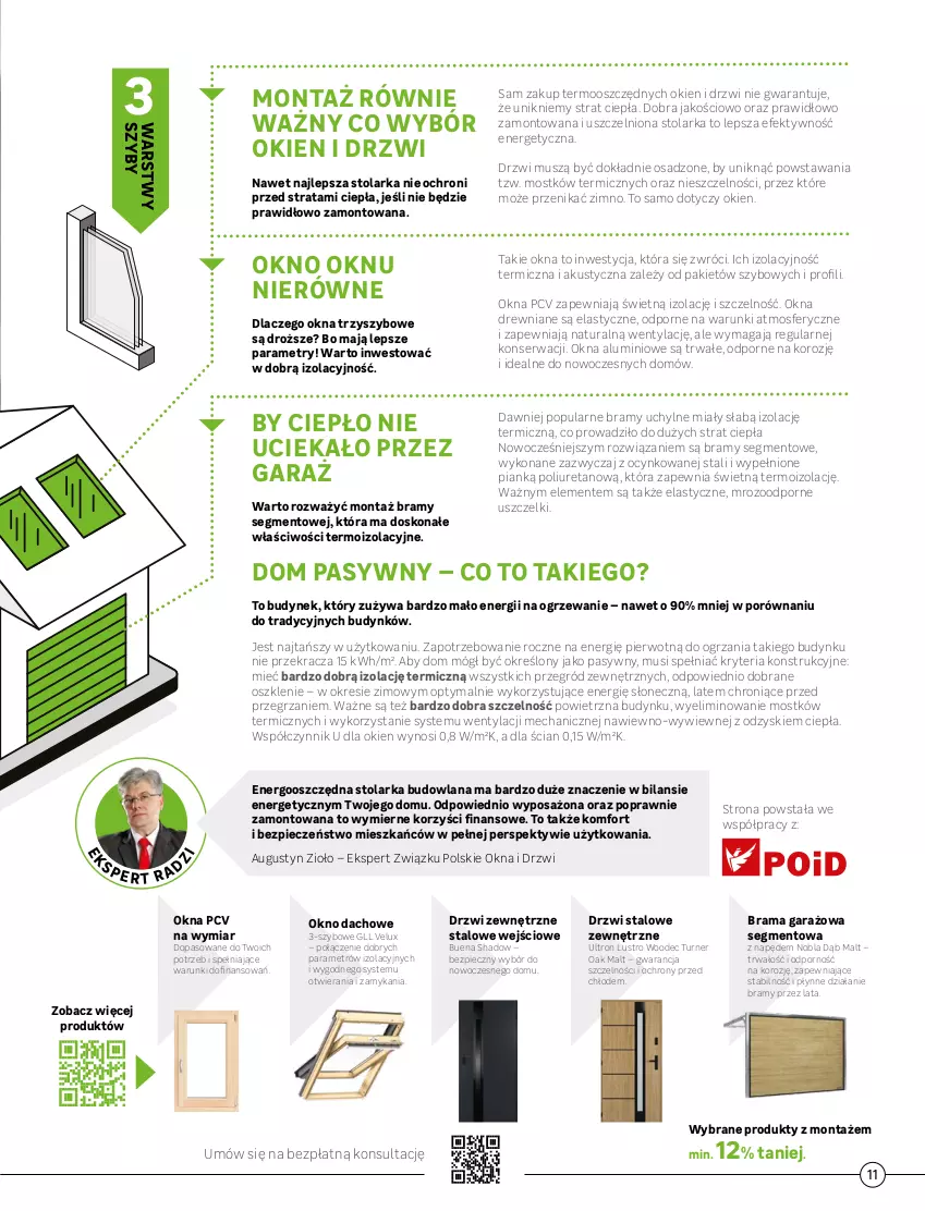 Gazetka promocyjna Leroy Merlin - Gazetka Leroy Merlin - ważna 01.01 do 31.12.2026 - strona 11 - produkty: Cynk, Drzwi, Drzwi wejściowe, Drzwi zewnętrzne, Garaż, LANA, Lustro, Mus, Ogrzewanie, Okna i drzwi, Okno, Piec, Por, Rama, Ser, Sok
