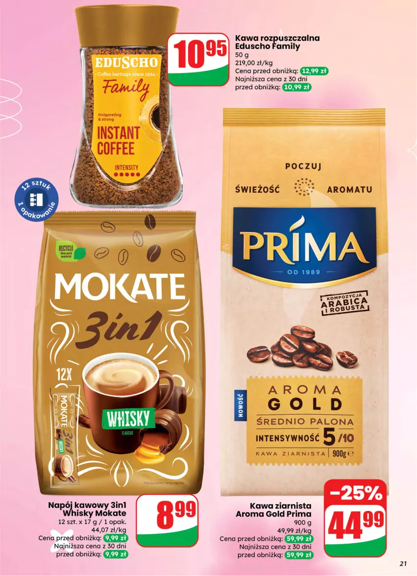 Gazetka promocyjna Dino - Gazetka 10 / 2026 - ważna 04.03 do 10.03.2026 - strona 21 - produkty: Fa, Kawa, Kawa rozpuszczalna, Kawa ziarnista, Prima, Whisky