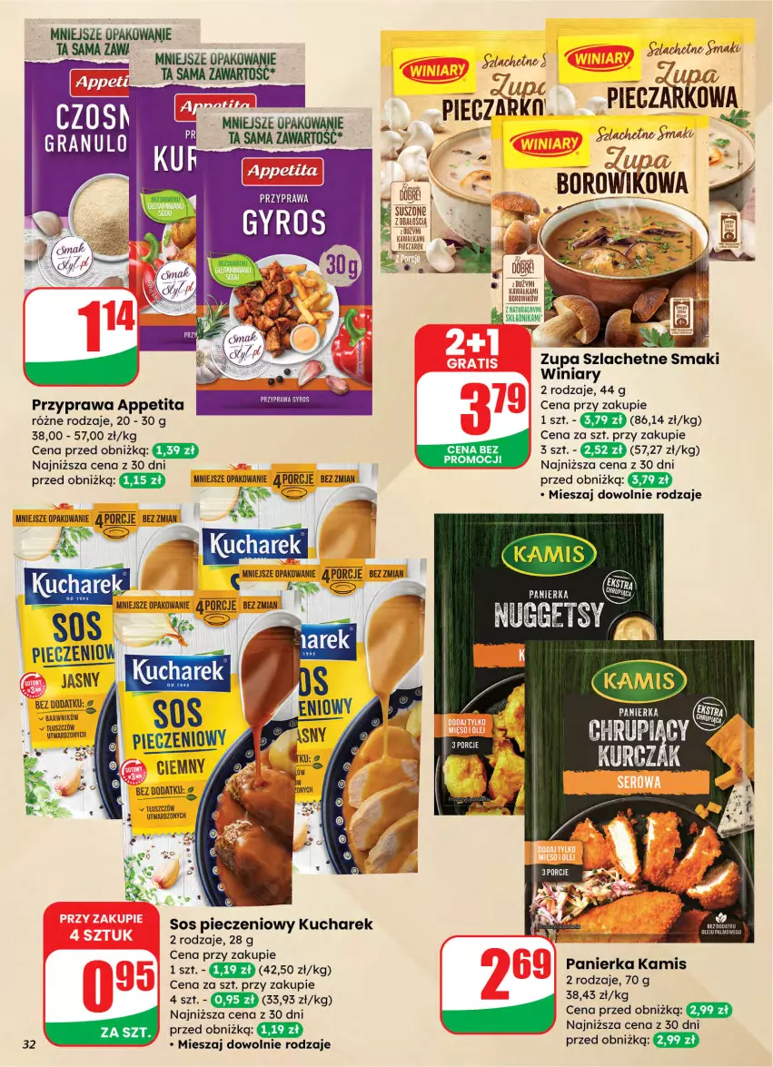 Gazetka promocyjna Dino - Gazetka 10 / 2026 - ważna 04.03 do 10.03.2026 - strona 32 - produkty: Kamis, Kawa, Kucharek, Kurczak, Piec, Pieczarka, Por, Sos, Sos pieczeniowy, Wiko, Winiary, Zupa