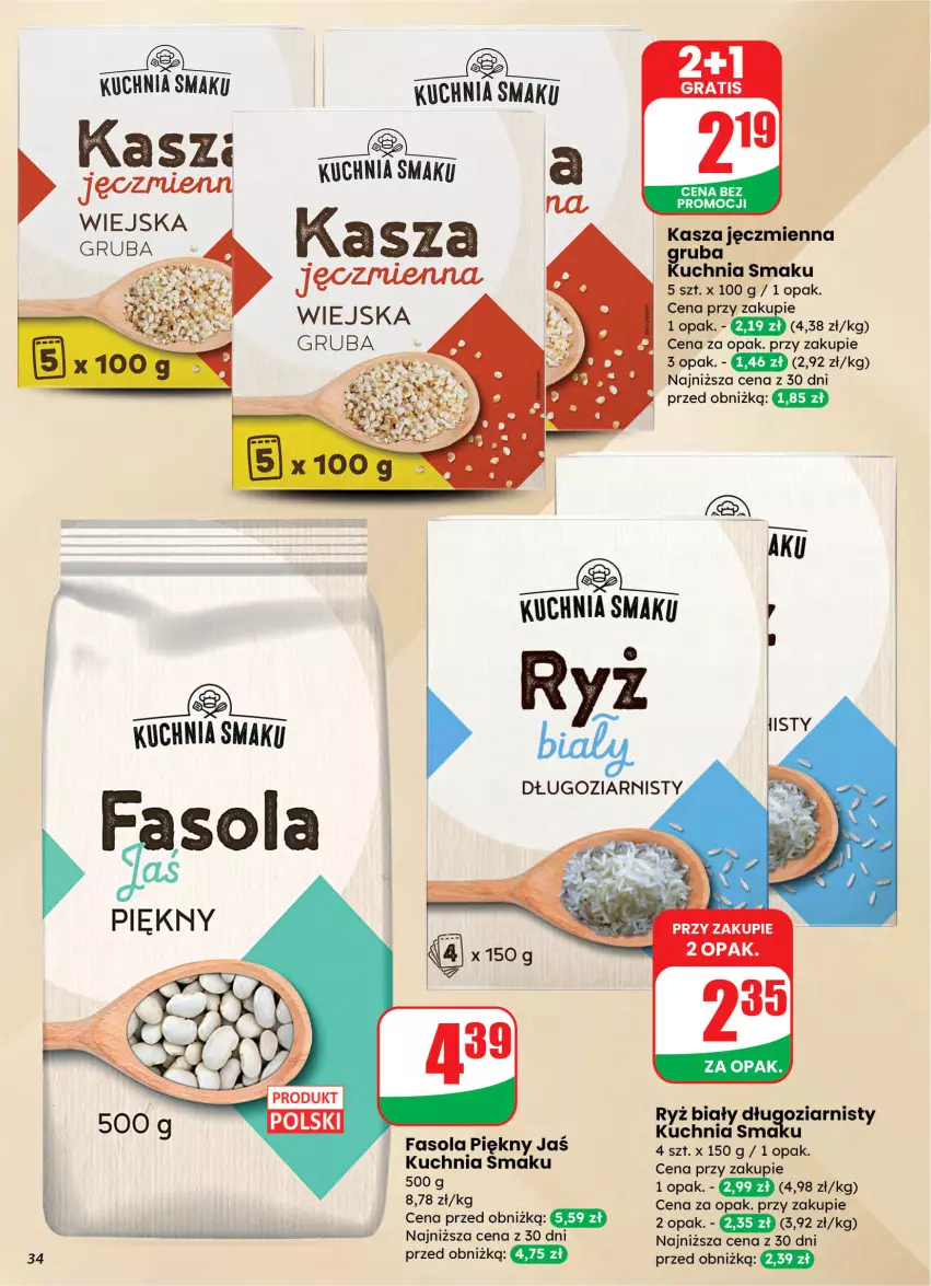 Gazetka promocyjna Dino - Gazetka 10 / 2026 - ważna 04.03 do 10.03.2026 - strona 34 - produkty: Fa, Fasola, Gra, Kasza, Kasza jęczmienna, Kuchnia, Ryż, Ryż biały