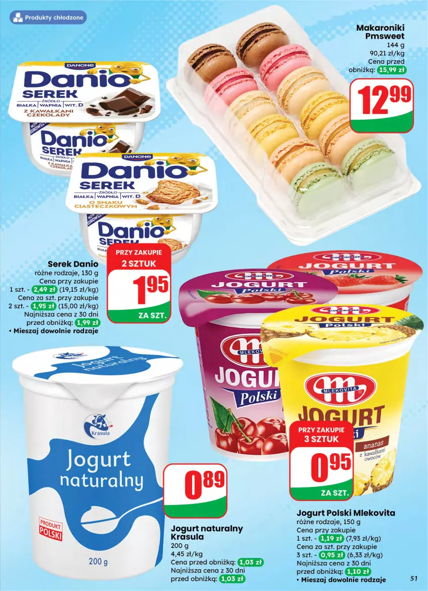 Gazetka promocyjna Dino - Gazetka 10 / 2026 - ważna 04.03 do 10.03.2026 - strona 51 - produkty: Danio, Jogurt, Jogurt naturalny, Kawa, Makaron, Ser, Serek