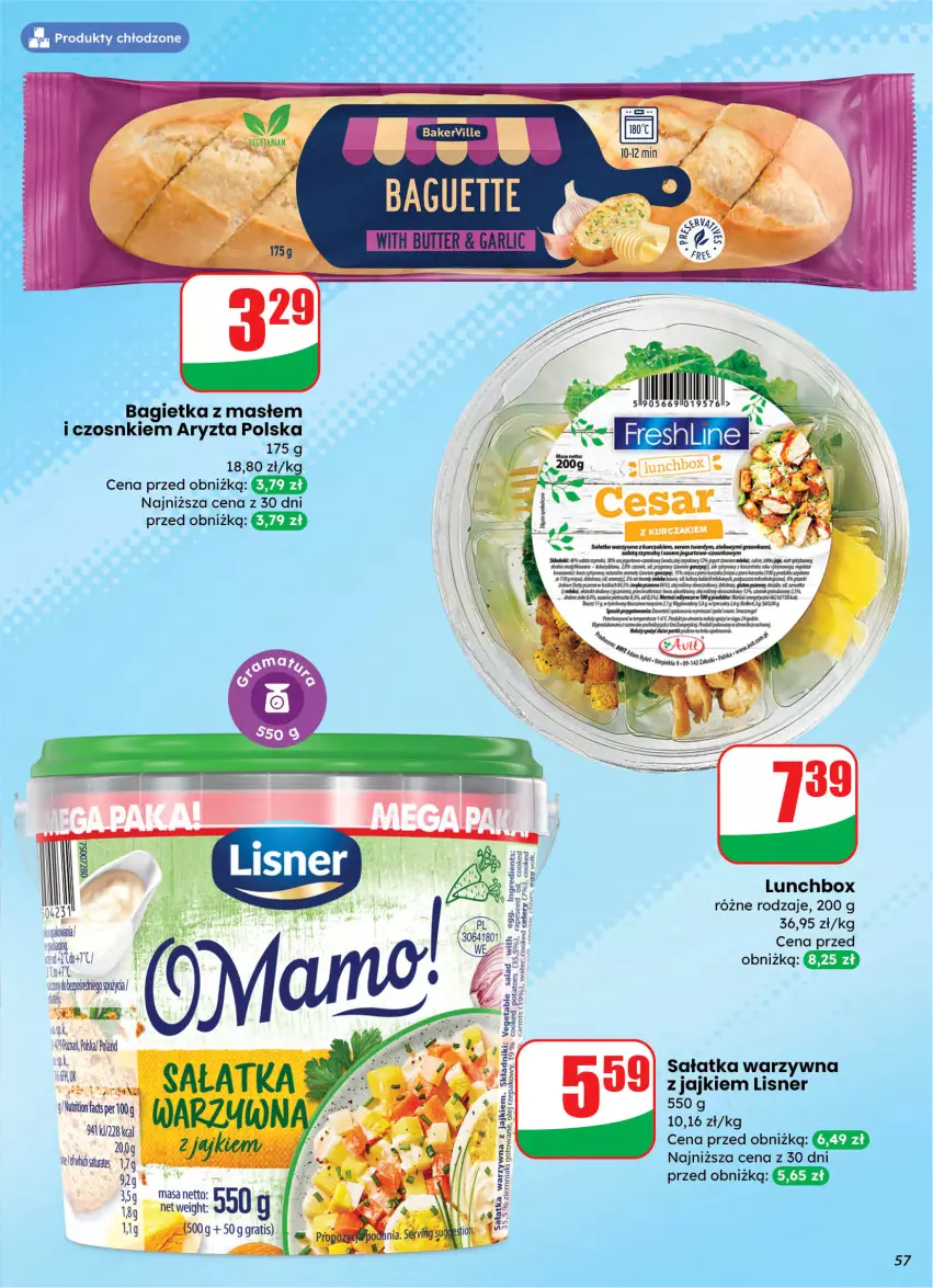 Gazetka promocyjna Dino - Gazetka 10 / 2026 - ważna 04.03 do 10.03.2026 - strona 57 - produkty: Bagietka, Gra, Kurczak, Lisner, Rama, Sałat, Sałatka, Sałatka warzywna, Ser, Sos