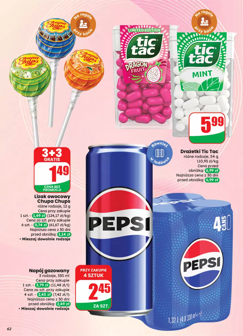 Gazetka promocyjna Dino - Gazetka 10 / 2026 - ważna 04.03 do 10.03.2026 - strona 62 - produkty: Chupa Chups, Napój, Napój gazowany