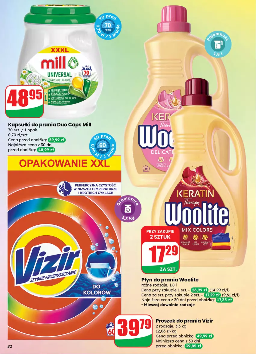Gazetka promocyjna Dino - Gazetka 10 / 2026 - ważna 04.03 do 10.03.2026 - strona 80 - produkty: Kapsułki do prania, Płyn do prania, Proszek do prania, Vizir, Woolite
