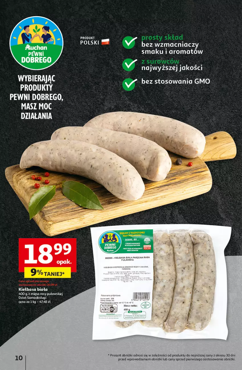 Gazetka promocyjna Auchan - Pewność Niskich Cen Hipermarket - ważna 30.01 do 05.02.2025 - strona 12 - produkty: Kiełbasa, Kiełbasa biała