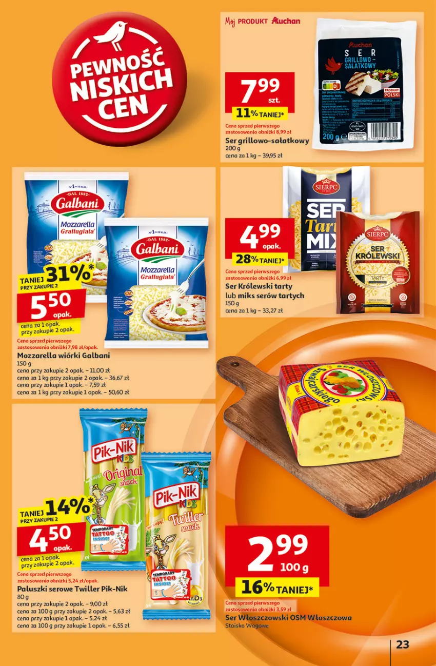 Gazetka promocyjna Auchan - Pewność Niskich Cen Hipermarket - ważna 30.01 do 05.02.2025 - strona 25 - produkty: Galbani, Grill, Królewski, Mozzarella, Sałat, Ser, Włoszczowski