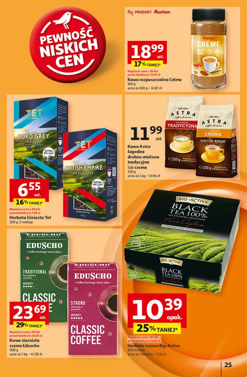 Gazetka promocyjna Auchan - Pewność Niskich Cen Hipermarket - ważna 30.01 do 05.02.2025 - strona 27 - produkty: Brit, Fa, Herbata, Herbata czarna, Kawa, Kawa rozpuszczalna, Kawa ziarnista