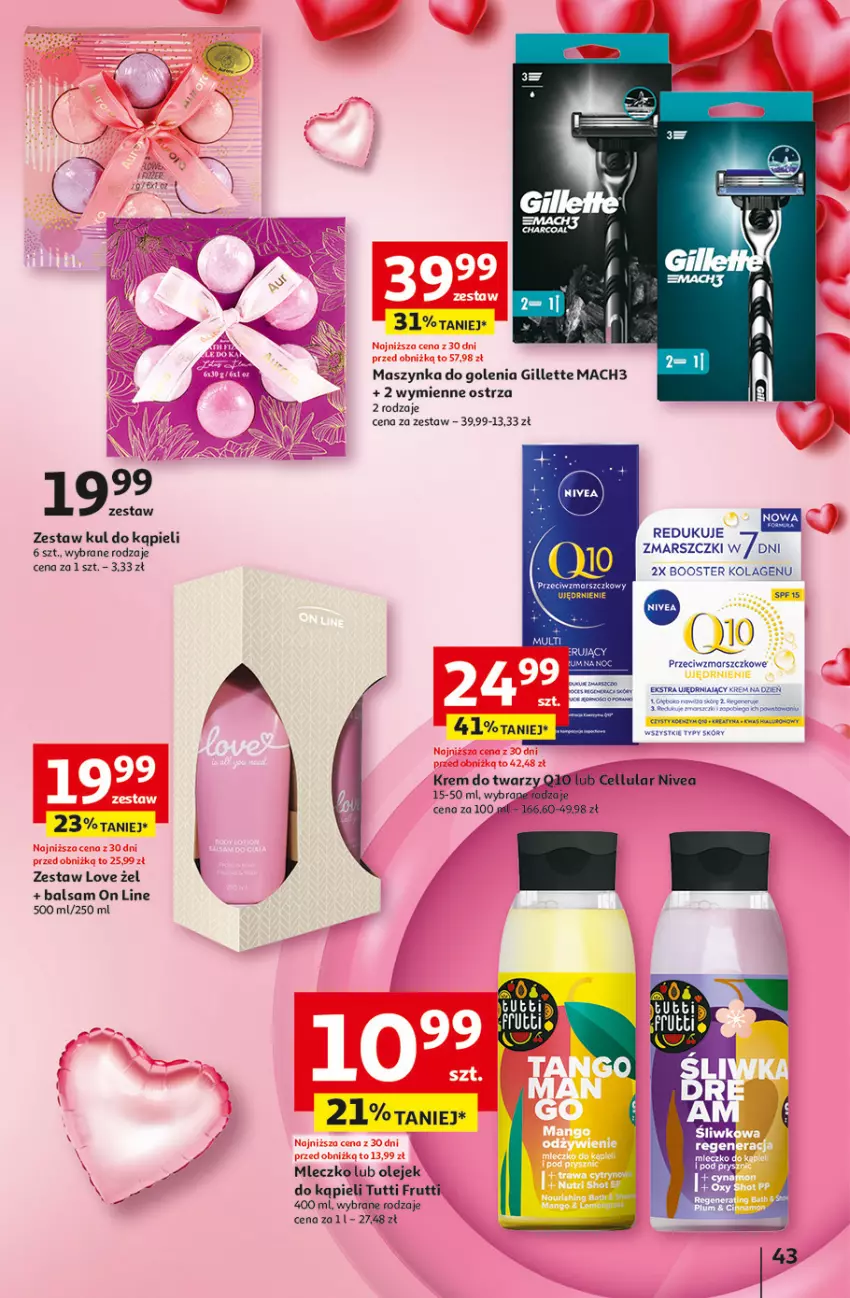 Gazetka promocyjna Auchan - Pewność Niskich Cen Hipermarket - ważna 30.01 do 05.02.2025 - strona 49 - produkty: Booster, Fa, Gillette, Kolagen, Krem do twarzy, Mach3, Mars, Maszynka, Maszynka do golenia, Mleczko, Nivea, Olej, Szynka