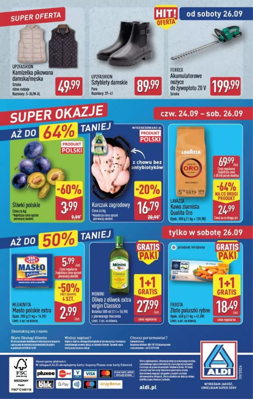 Gazetka promocyjna Aldi - Oferta Weekendowa - ważna 24.09 do 26.09.2026 - strona 12 - produkty: Fa, Frosta, Gin, Gra, Kurczak, Masło, Mleko, Mlekovita, Paluszki rybne, Por