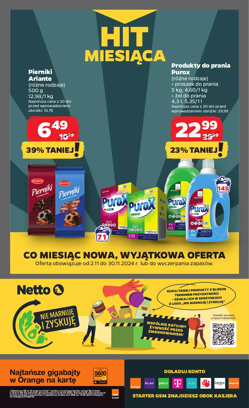 Gazetka promocyjna Netto - Od Czwartku - ważna 07.11 do 13.11.2024 - strona 17 - produkty: Kosz, O nas, Piernik, Por, Proszek do prania, Pur