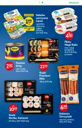 Gazetka promocyjna Żabka - Gazetka - ważna od 28.09 do 28.09.2021 - strona 41 - produkty: Sałatka, Ryba, Pasztet, Sałatka warzywna, Sałat, Tarczyński, Sushi, Kabanos, Lisner