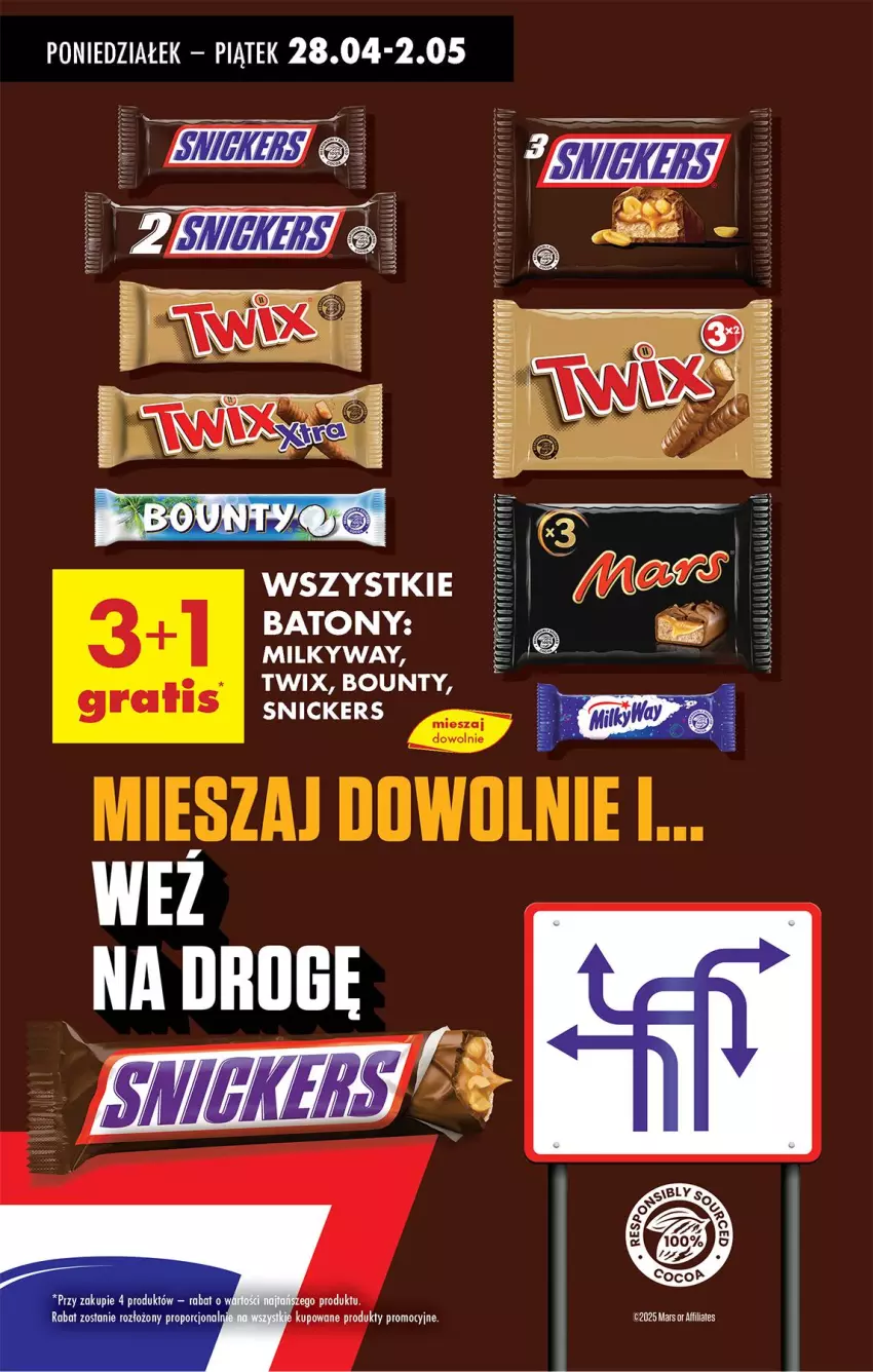 Gazetka promocyjna Biedronka - Od Poniedziałku - ważna 28.04 do 03.05.2025 - strona 56 - produkty: Baton, Bounty, Mars, Snickers, Twix