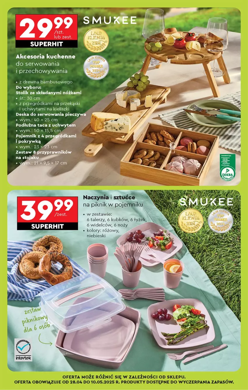 Gazetka promocyjna Biedronka - Od Poniedziałku - ważna 28.04 do 03.05.2025 - strona 77 - produkty: Noż, Pojemnik, Ser, Stolik, Talerz
