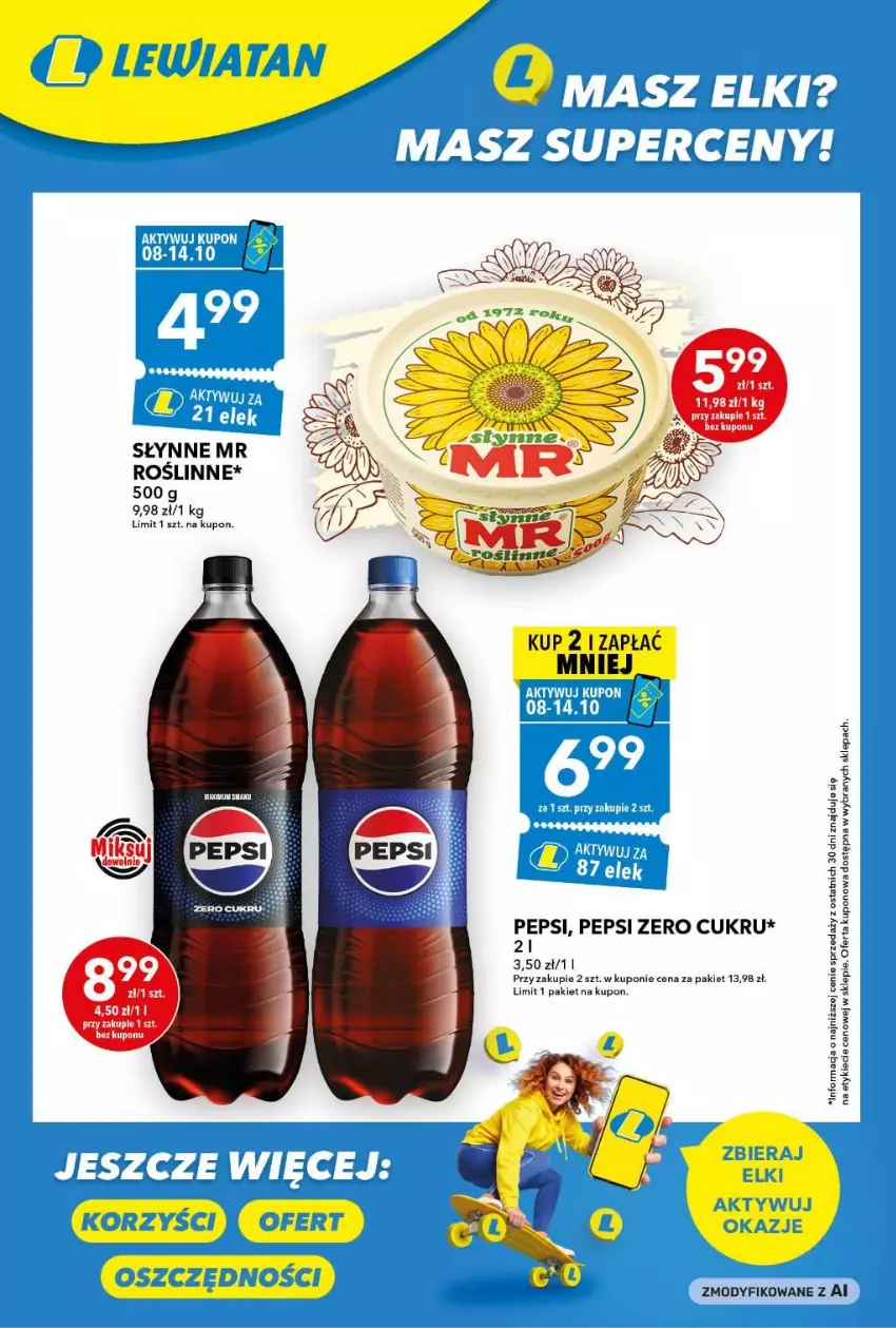 Gazetka promocyjna Lewiatan - Gazetka ogólnopolska - ważna 08.10 do 14.10.2026 - strona 4 - produkty: Pepsi, Słynne, Słynne MR Roślinne