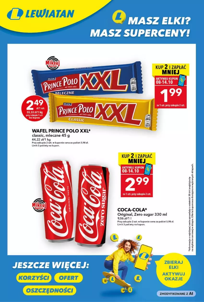 Gazetka promocyjna Lewiatan - Gazetka ogólnopolska - ważna 08.10 do 14.10.2026 - strona 5 - produkty: Coca-Cola, Gin, Prince Polo