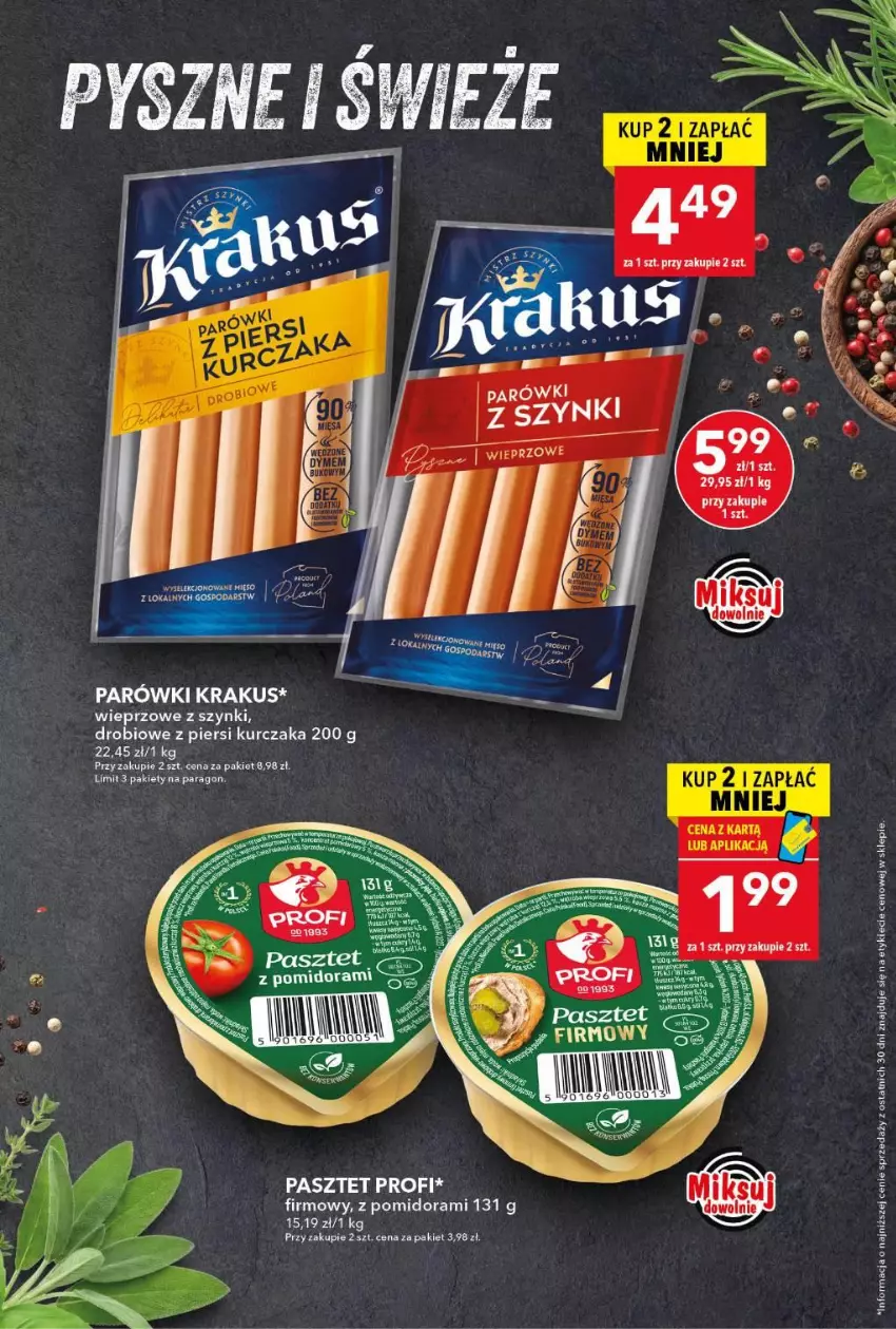 Gazetka promocyjna Lewiatan - Gazetka ogólnopolska - ważna 08.10 do 14.10.2026 - strona 6 - produkty: Krakus, Kurczak, Parówki, Pasztet