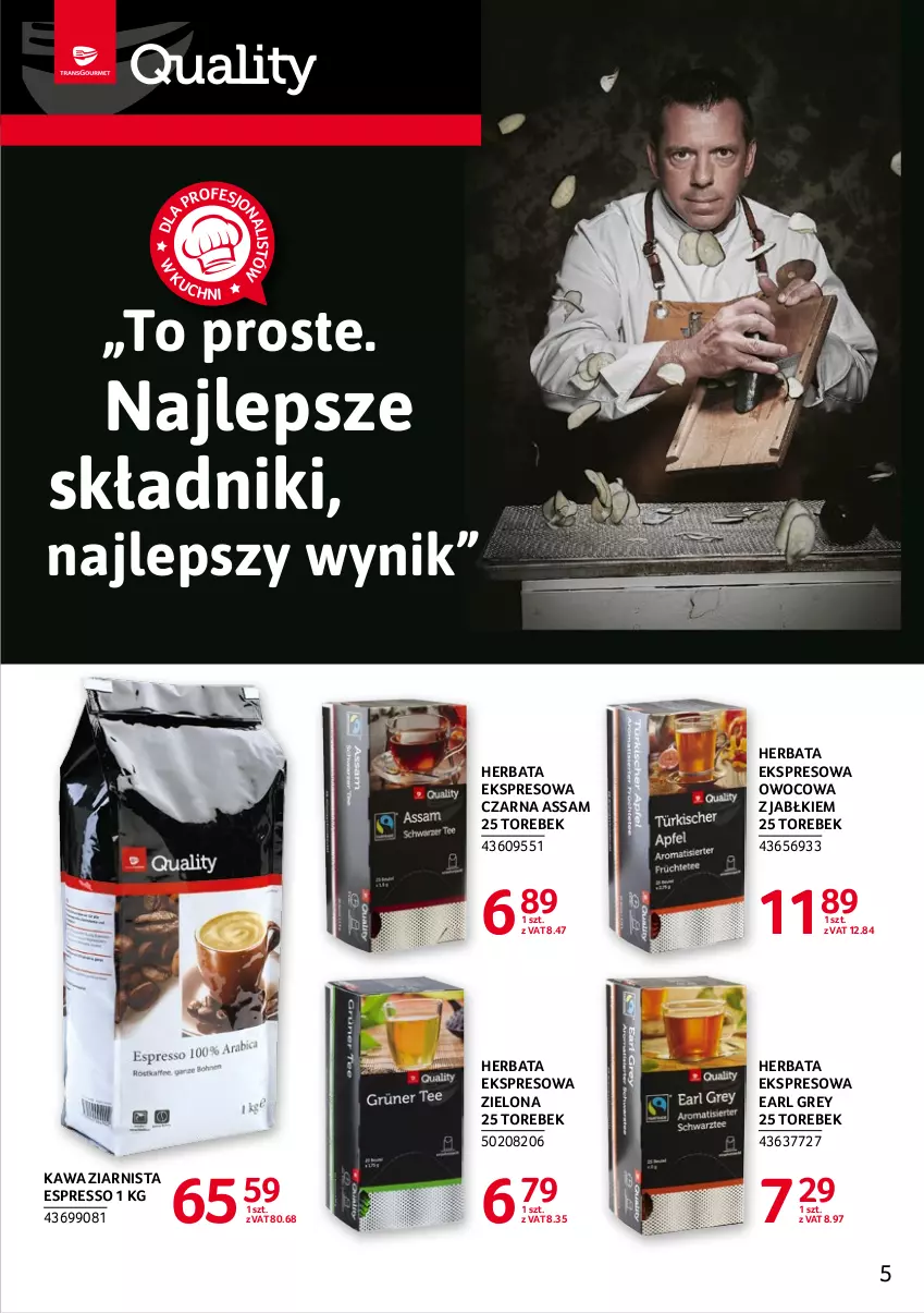 Gazetka promocyjna Selgros - Katalog Markowe Produkty - ważna 15.06 do 29.06.2022 - strona 5 - produkty: Earl Grey, Herbata, Kawa, Kawa ziarnista