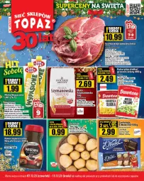 Gazetka promocyjna Topaz - Gazetka - Gazetka - ważna od 13.12 do 13.12.2023 - strona 1 - produkty: Top, Szynka wieprzowa, Szynka, Waga, Groszek, Kukurydza, Mleko