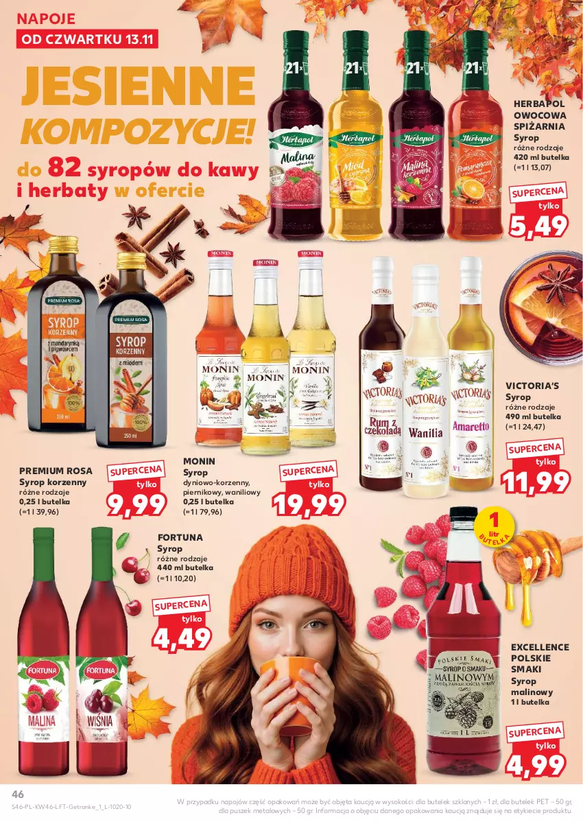 Gazetka promocyjna Kaufland - Gazetka tygodnia - ważna 13.11 do 19.11.2025 - strona 46 - produkty: Fortuna, Herbapol, Napoje, Piernik, Sok, Syrop, Tran