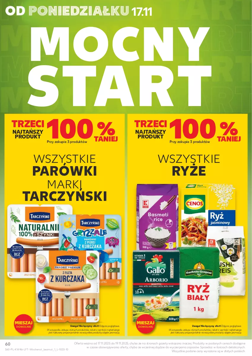 Gazetka promocyjna Kaufland - Gazetka tygodnia - ważna 13.11 do 19.11.2025 - strona 60 - produkty: Parówki, Por, Ryż, Tarczyński, Waga