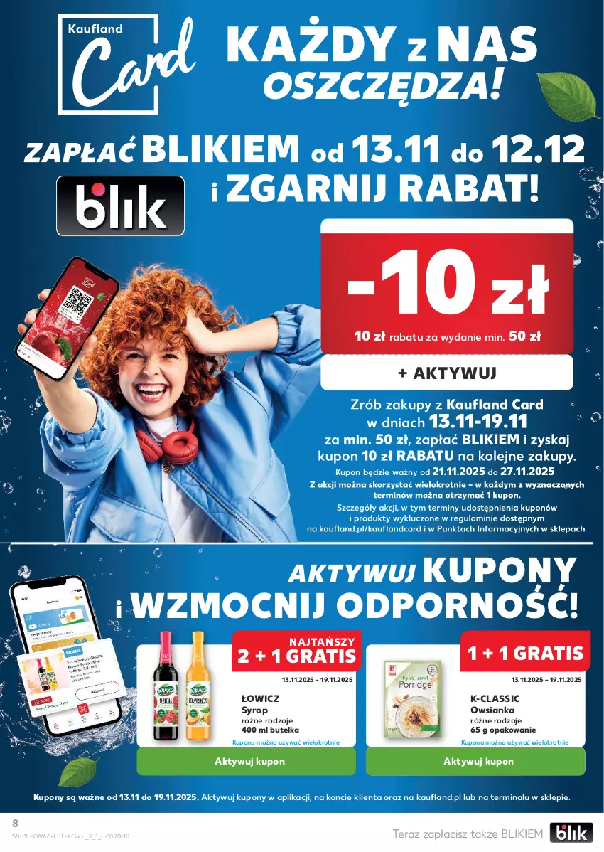 Gazetka promocyjna Kaufland - Gazetka tygodnia - ważna 13.11 do 19.11.2025 - strona 8 - produkty: Gra, Olej, Owsianka, Por, Syrop, Tera