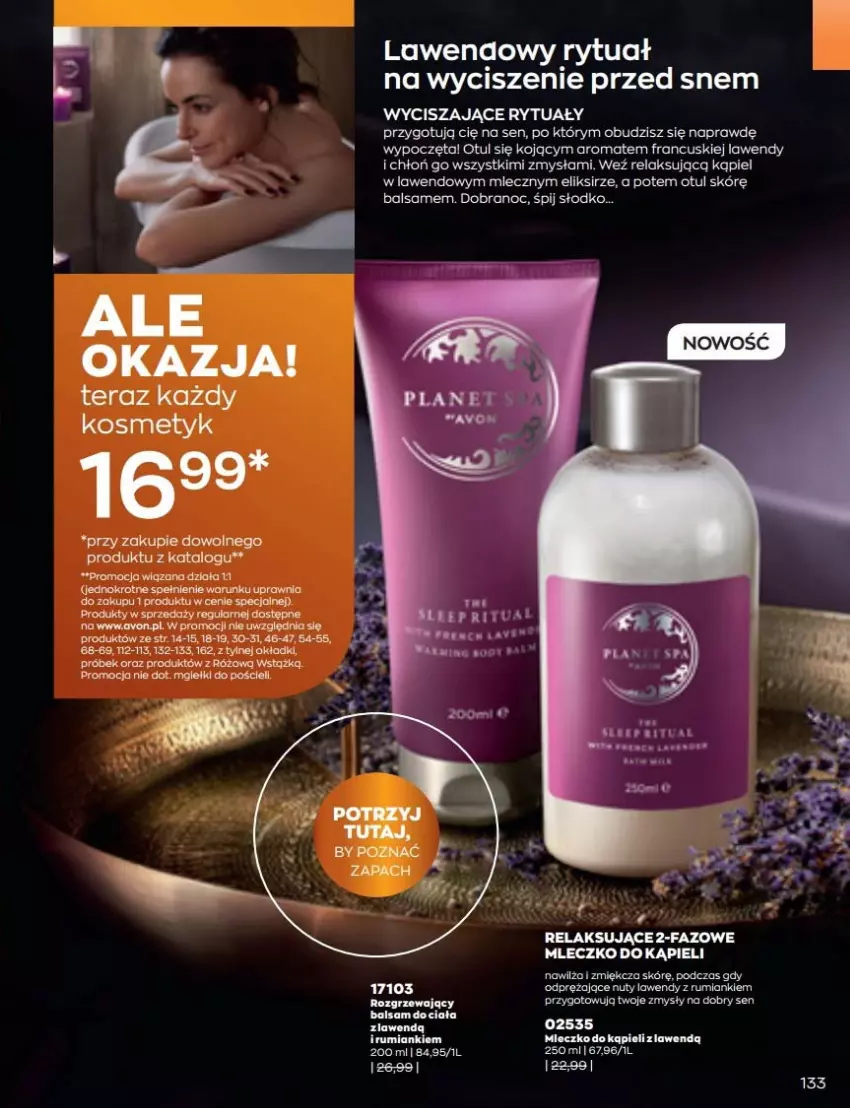 Gazetka promocyjna Avon - Katalog Avon 6/2022 kampania czerwiec - ważna 01.06 do 30.06.2022 - strona 133 - produkty: Balsam do ciała, Fa, Mleczko, Nuty, Pościel, Rum, Tera