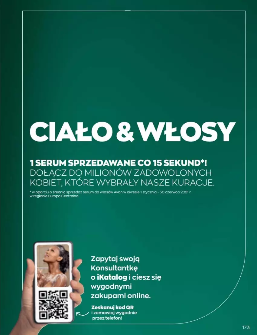 Gazetka promocyjna Avon - Katalog Avon 6/2022 kampania czerwiec - ważna 01.06 do 30.06.2022 - strona 173 - produkty: Lion, Rum, Ser, Serum, Serum do włosów, Telefon