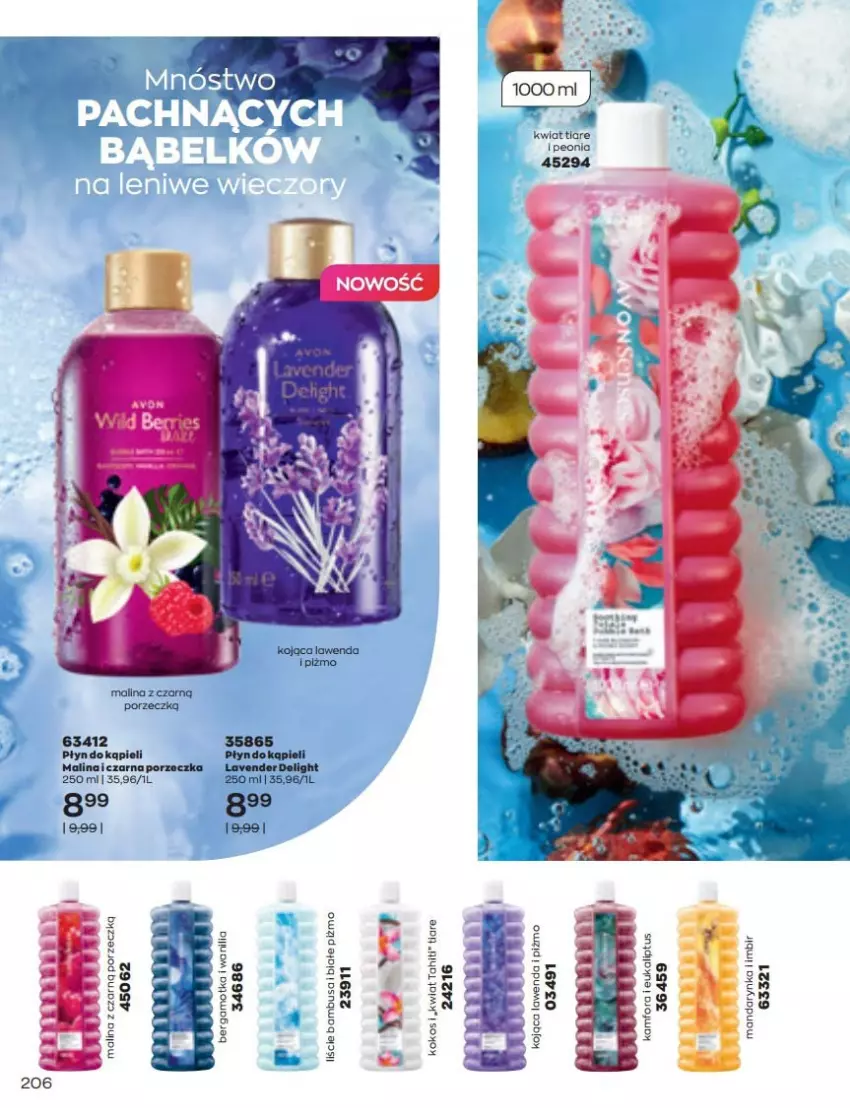 Gazetka promocyjna Avon - Katalog Avon 6/2022 kampania czerwiec - ważna 01.06 do 30.06.2022 - strona 206 - produkty: Fa, LG, Płyn do kąpieli, Por