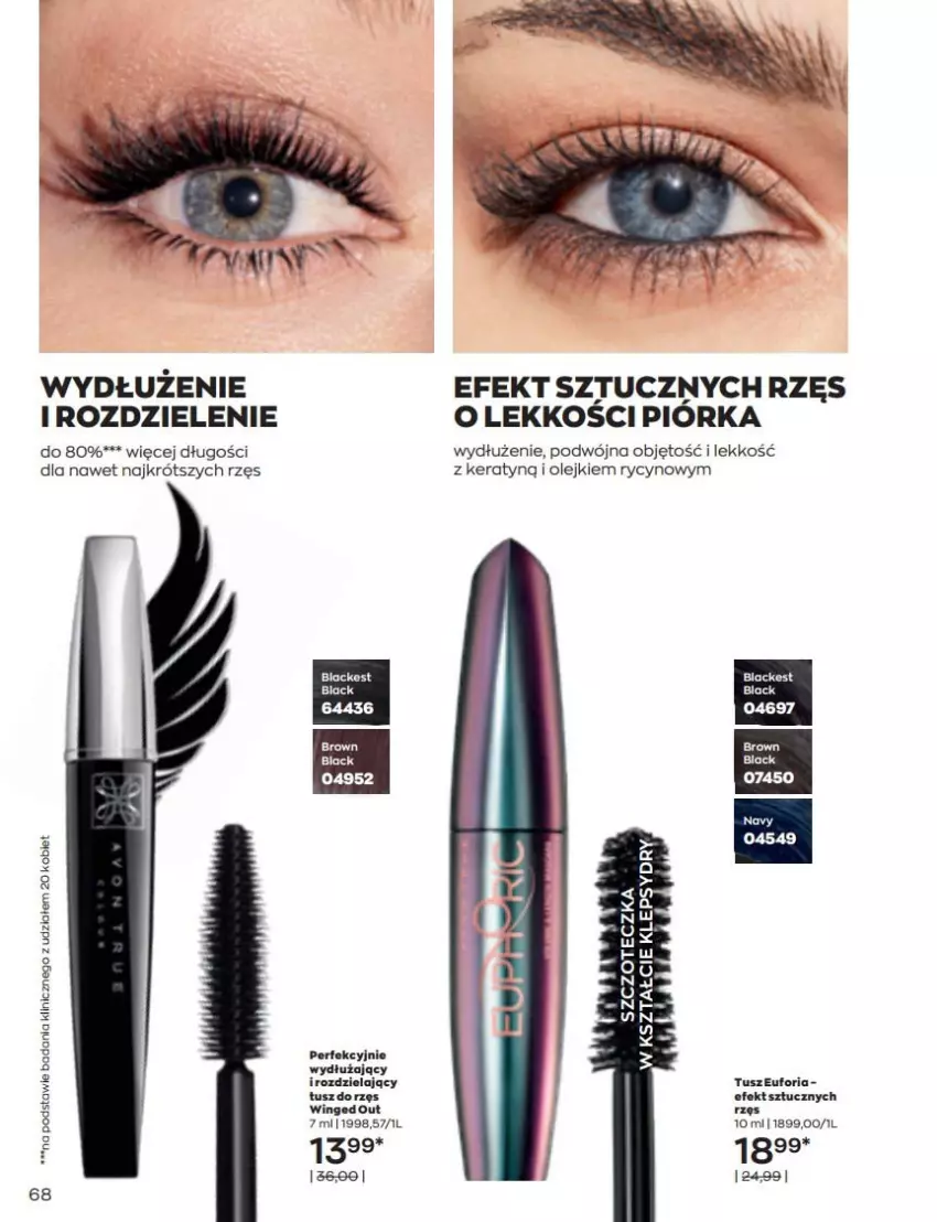 Gazetka promocyjna Avon - Katalog Avon 6/2022 kampania czerwiec - ważna 01.06 do 30.06.2022 - strona 68 - produkty: Lack, Olej, Tusz