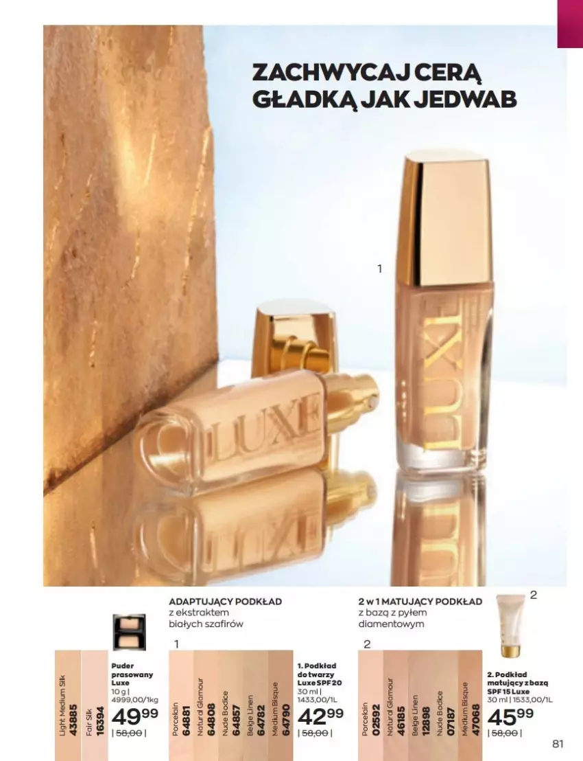 Gazetka promocyjna Avon - Katalog Avon 6/2022 kampania czerwiec - ważna 01.06 do 30.06.2022 - strona 81 - produkty: Podkład, Podkład matujący