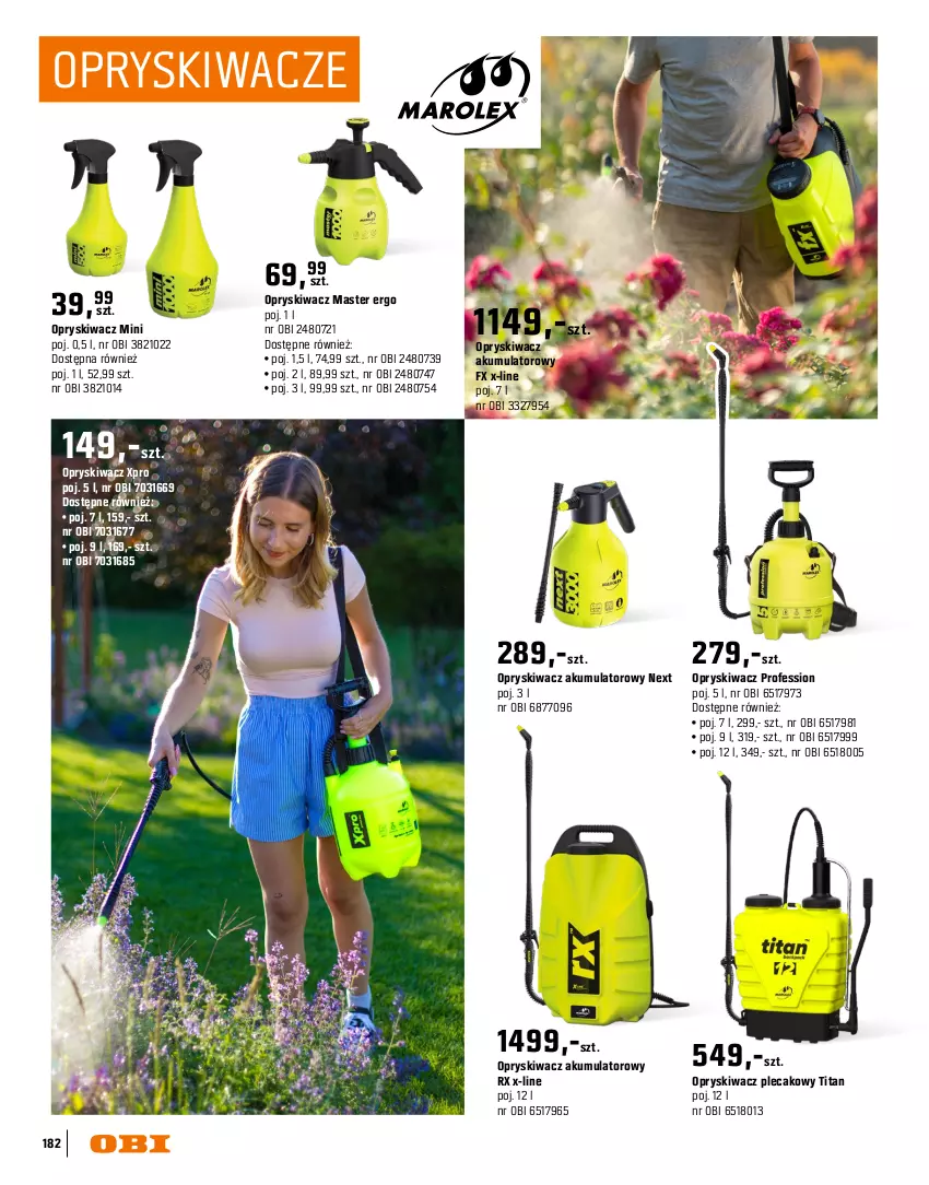 Gazetka promocyjna Obi - Gazetka OBI - ważna 16.03 do 31.08.2026 - strona 182 - produkty: Akumulator, Grill, Ogród, Plecak, Pojazd, Uchwyty