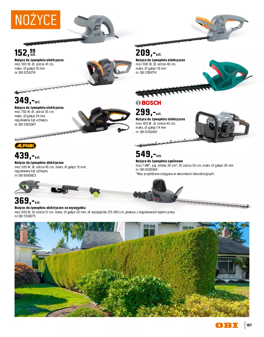 Gazetka promocyjna Obi - Gazetka OBI - ważna 16.03 do 31.08.2026 - strona 197 - produkty: Kosz, Noż, Nożyce, Odkurzacz, Odkurzacze, Rura, Tarka, Teleskop
