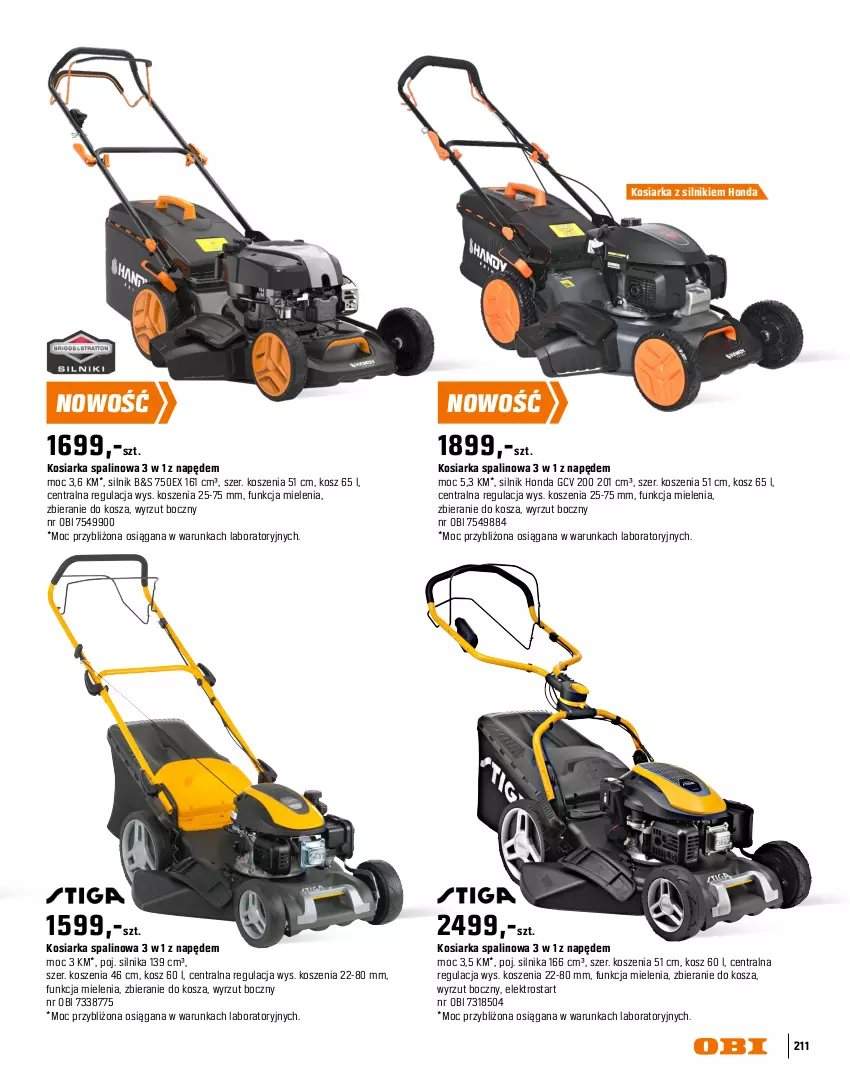 Gazetka promocyjna Obi - Gazetka OBI - ważna 16.03 do 31.08.2026 - strona 211 - produkty: Intel, Kosiarka, Kosz