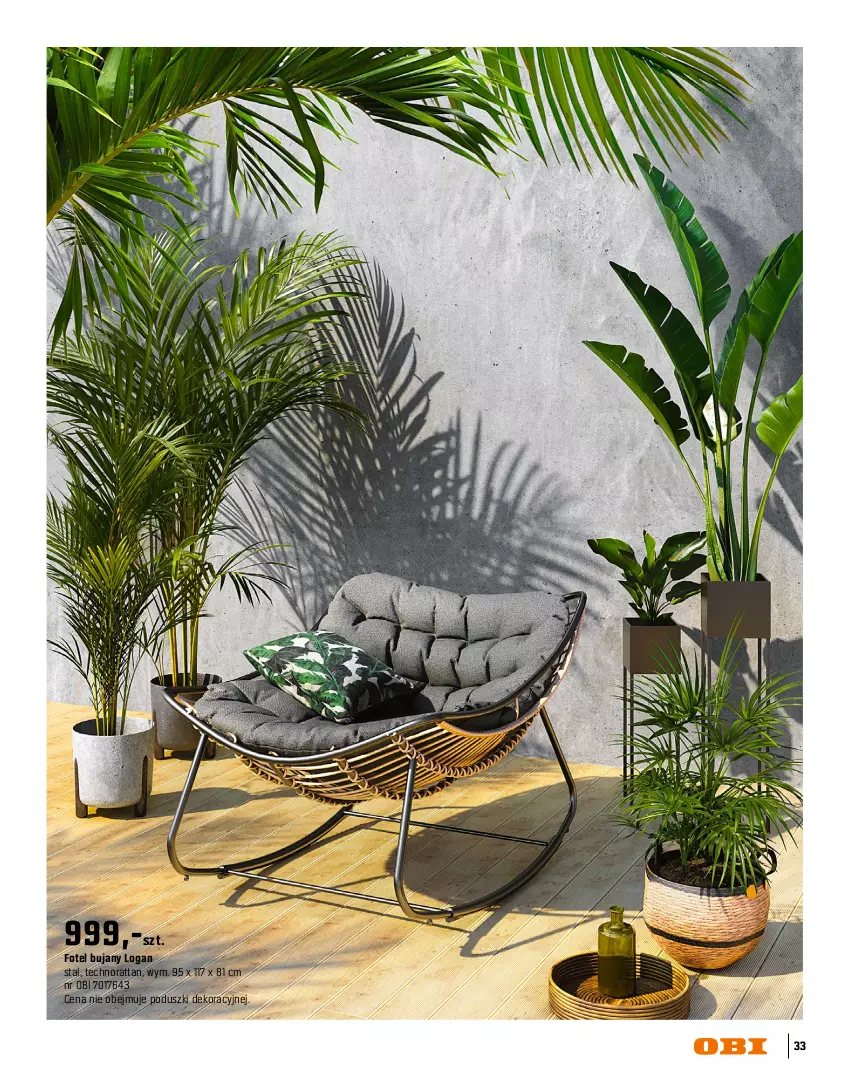 Gazetka promocyjna Obi - Gazetka OBI - ważna 16.03 do 31.08.2026 - strona 33 - produkty: Fotel, Huśtawka