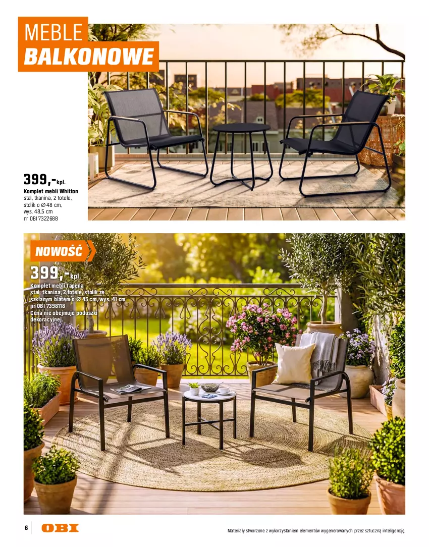 Gazetka promocyjna Obi - Gazetka OBI - ważna 16.03 do 31.08.2026 - strona 6 - produkty: Fotel, Intel, Meble, Stolik