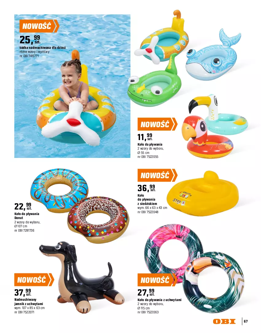 Gazetka promocyjna Obi - Gazetka OBI - ważna 16.03 do 31.08.2026 - strona 67 - produkty: Donut, Dzieci, Fa, Por