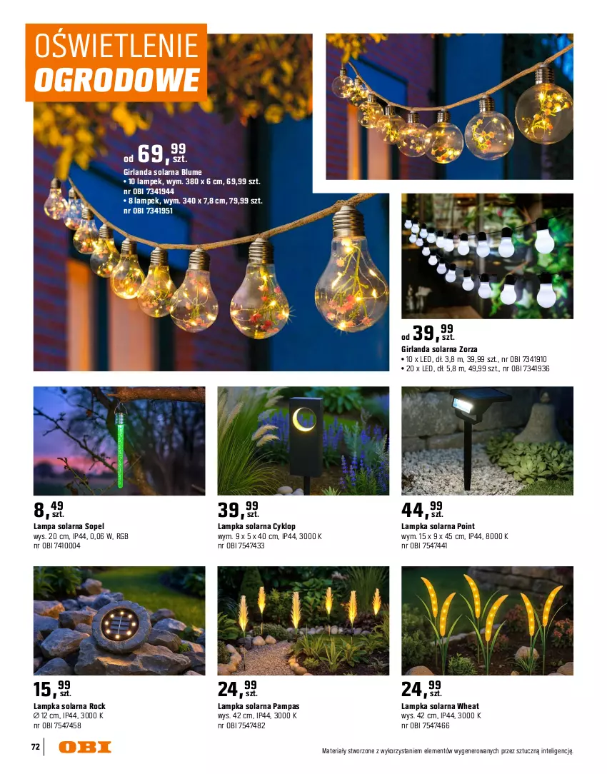 Gazetka promocyjna Obi - Gazetka OBI - ważna 16.03 do 31.08.2026 - strona 72 - produkty: Girlanda, Intel, Lampa, Latarenka