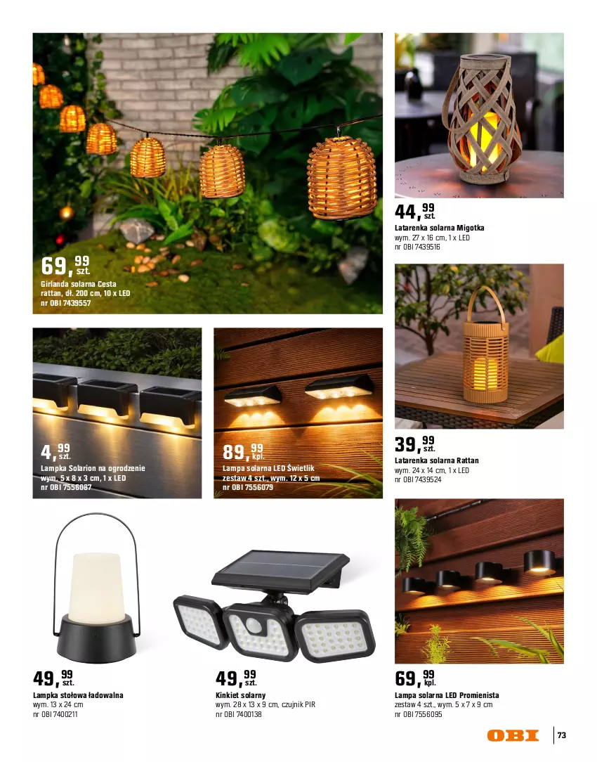 Gazetka promocyjna Obi - Gazetka OBI - ważna 16.03 do 31.08.2026 - strona 73 - produkty: Girlanda, Intel, Lampa, Latarenka
