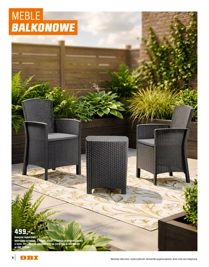 Gazetka promocyjna Obi - Gazetka OBI - ważna 16.03 do 31.08.2026 - strona 8 - produkty: Alcon, Dzieci, Fotel, Intel, Krzesło, Krzesło składane, Meble, Siedzisko, Stolik