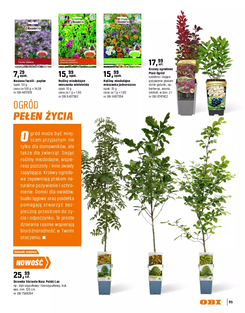 Gazetka promocyjna Obi - Gazetka OBI - ważna 16.03 do 31.08.2026 - strona 95 - produkty: Aronia, Fa, Gra, Intel, Ogród, Piec