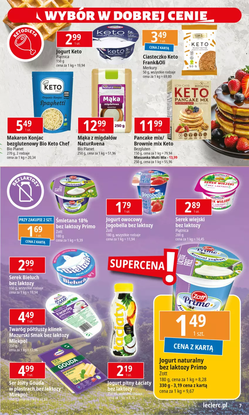 Gazetka promocyjna E Leclerc - ważna 29.10 do 16.11.2024 - strona 7 - produkty: Brownie, Jogurt, Mąka, Makaron, Piątnica