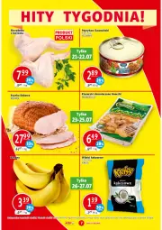 Gazetka promocyjna Prim Market - Gazetka - ważna od 27.07 do 27.07.2022 - strona 7 - produkty: Kurczak, Wiórki kokosowe, Banany, Sok, Paprykarz, Pekpol, Papryka, Gnocchi, Dell, Szynka, Paprykarz szczeciński, Kokos