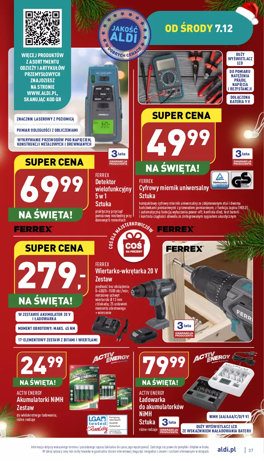 Gazetka promocyjna Aldi - Pełny katalog - ważna 05.12 do 11.12.2022 - strona 37 - produkty: Akumulator, Bateria, Ser, Tarka, Warka, Wkręt, Wkrętarka