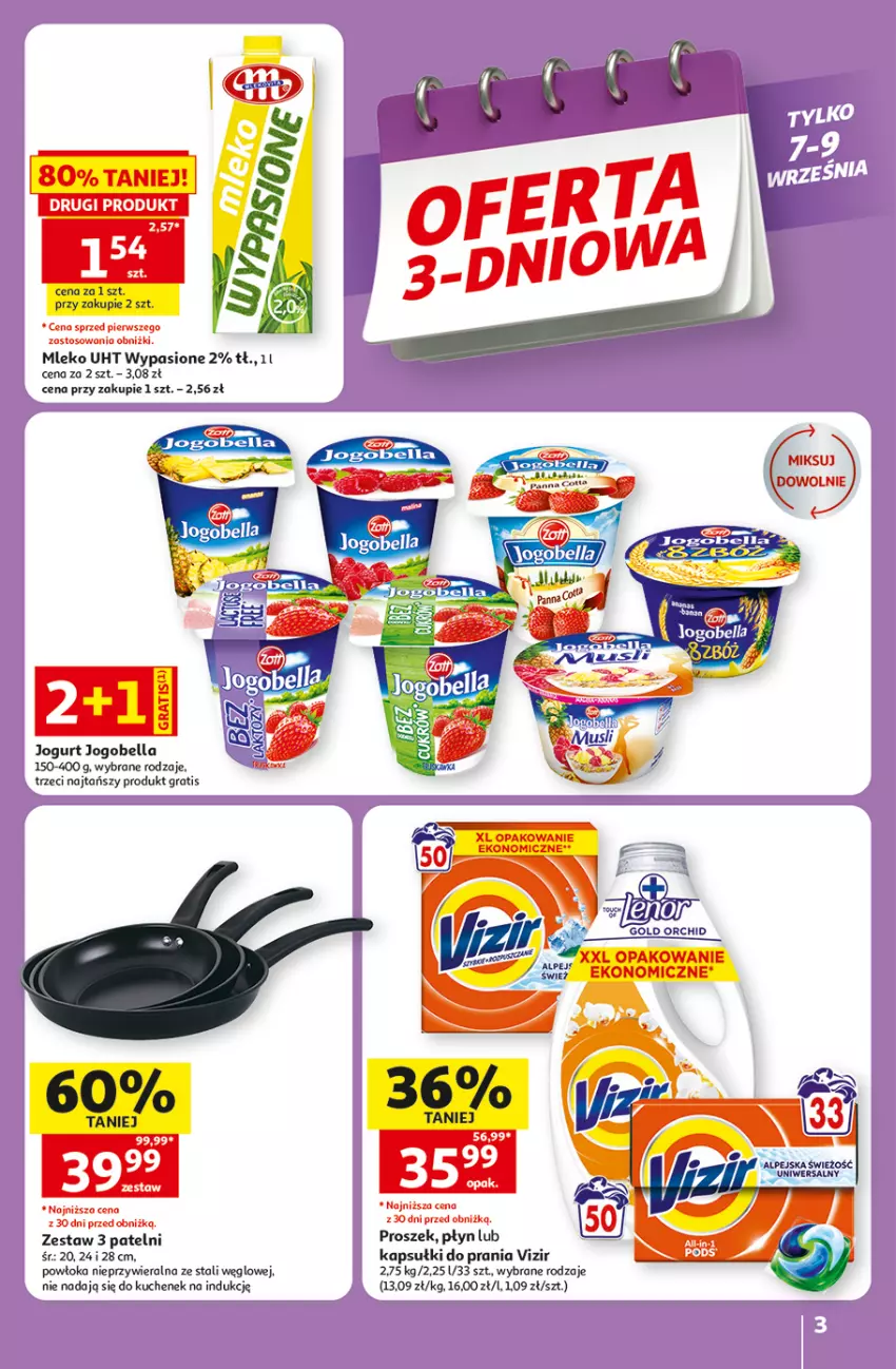 Gazetka promocyjna Auchan - 30 Lat Hipermarket - ważna 03.09 do 09.09.2026 - strona 3 - produkty: Bell, Bella, Gra, Jogobella, Jogurt, Kapsułki do prania, Mleko, Vizir